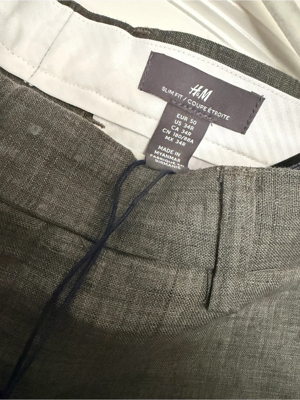 H&M Men's Charcoal Dress Trousers